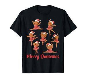 Merry Dancemas Ballet Dancer Gingerbread Teacher Christmas T-Shirt