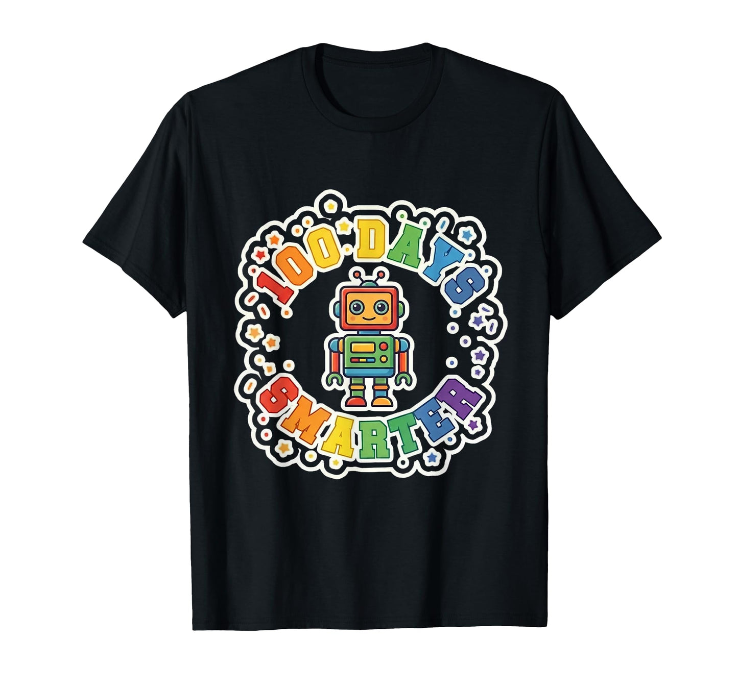 Robot 100 Days Smarter STEM Tech Boys 100th Day of School T-Shirt