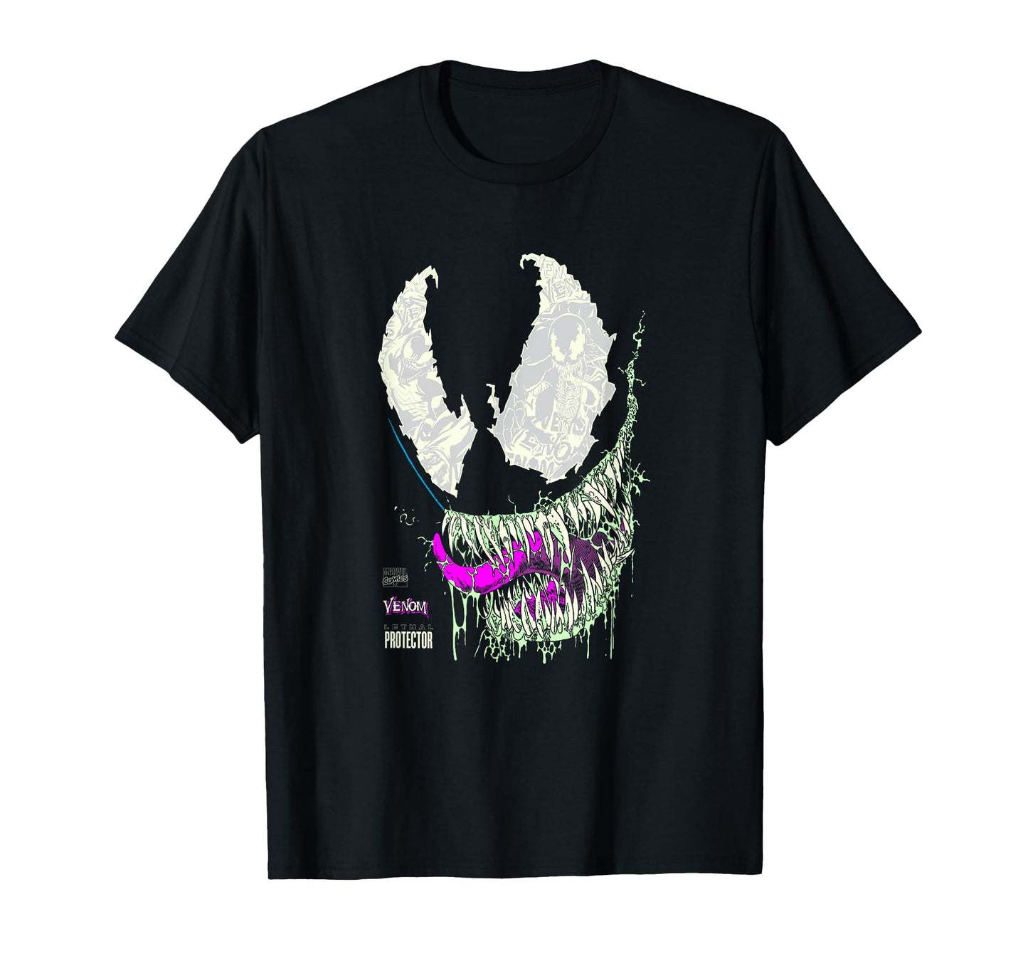 Marvel Comics Venom Lethal Protector Grunge Face Art T-Shirt