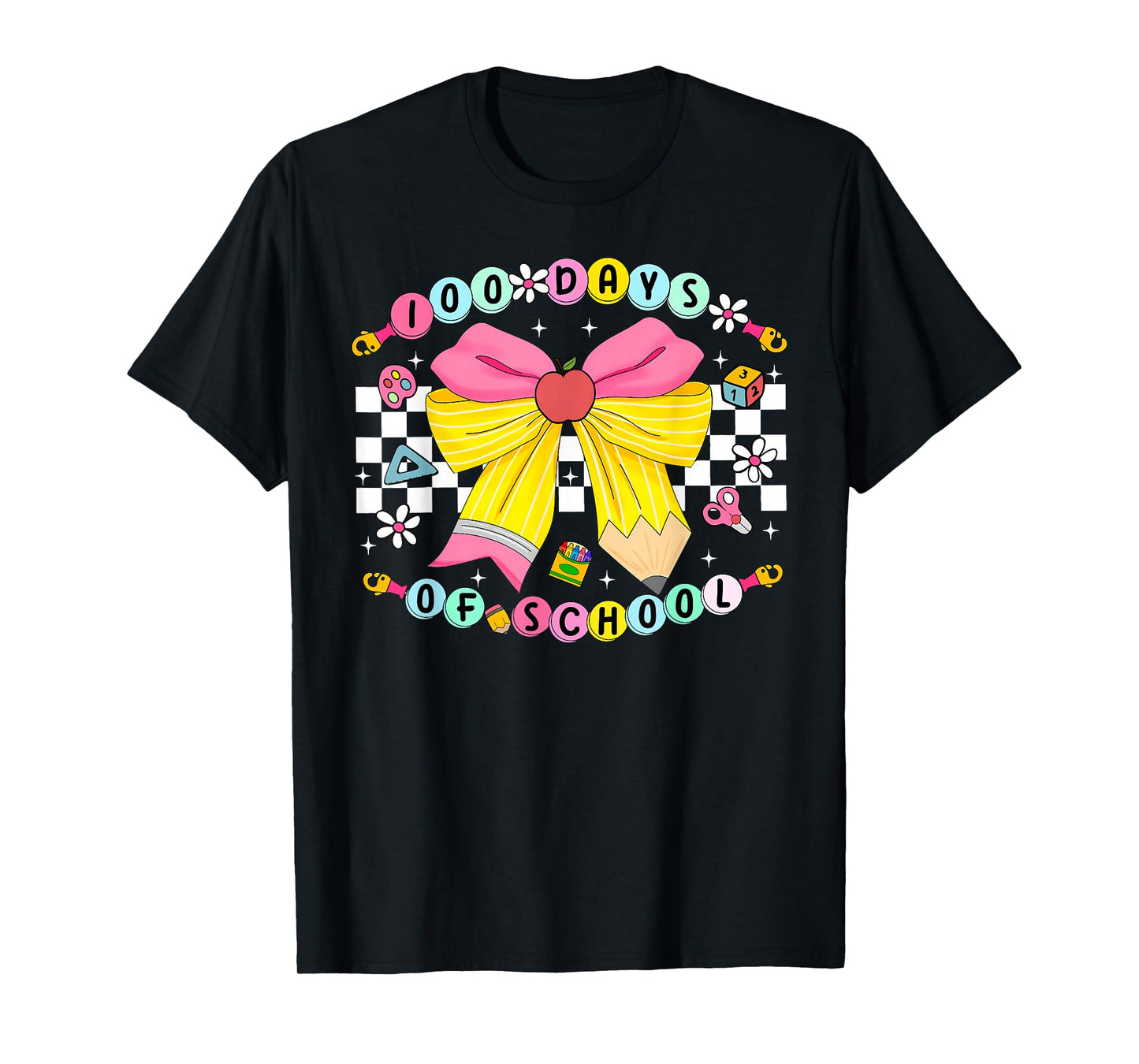 Bracelets 100 Days of School Student Teacher Coquette Bow T-Shirt