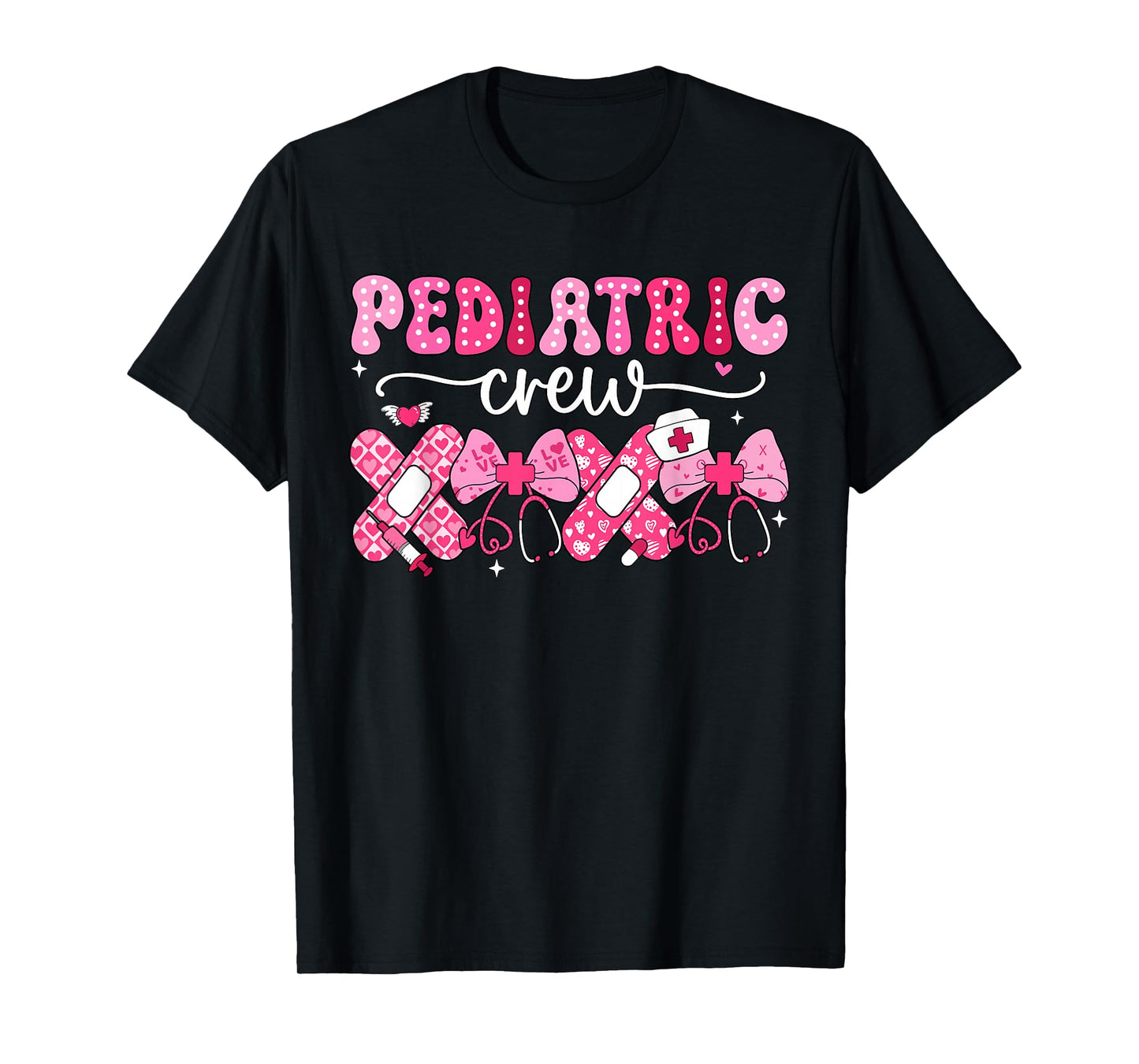 Pediatric Valentines Nurse Crew PEDS Nurse Valentines Day T-Shirt