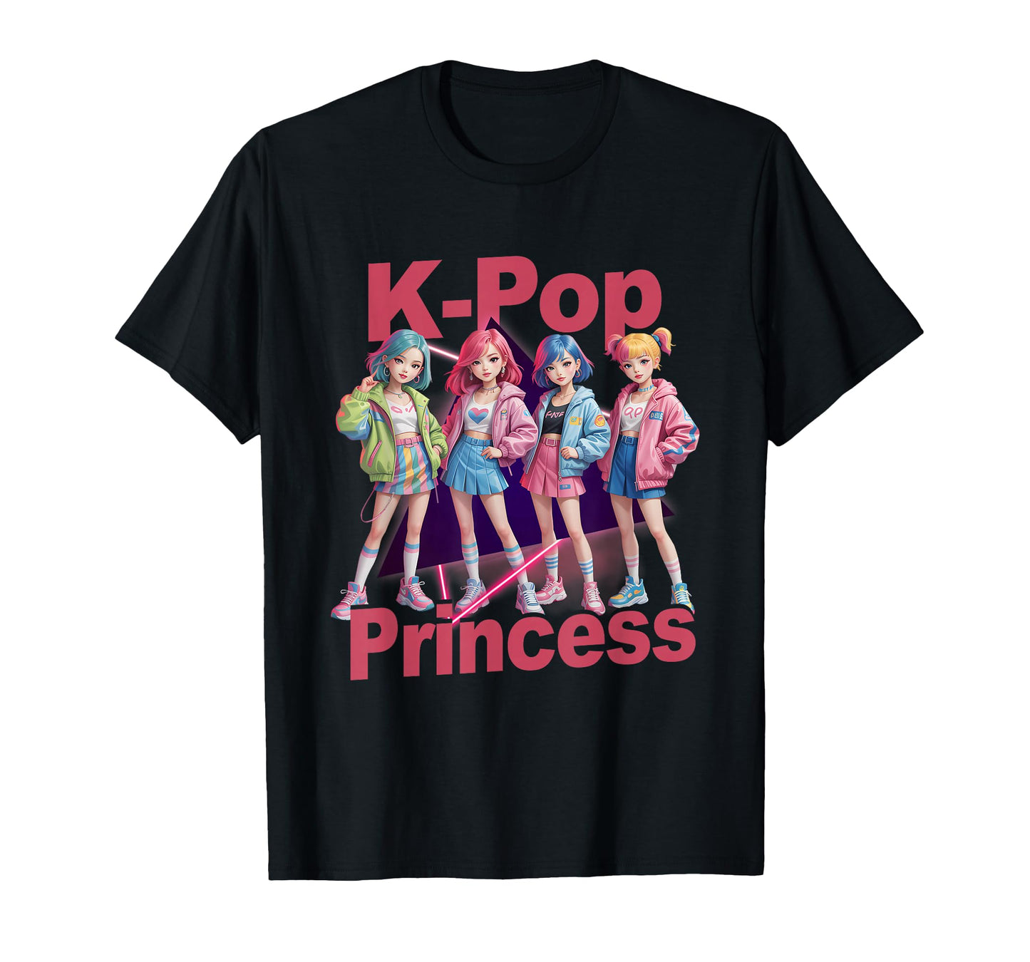 K-Pop Princess Korean Pop Music Idol Group Concert Band Girl T-Shirt