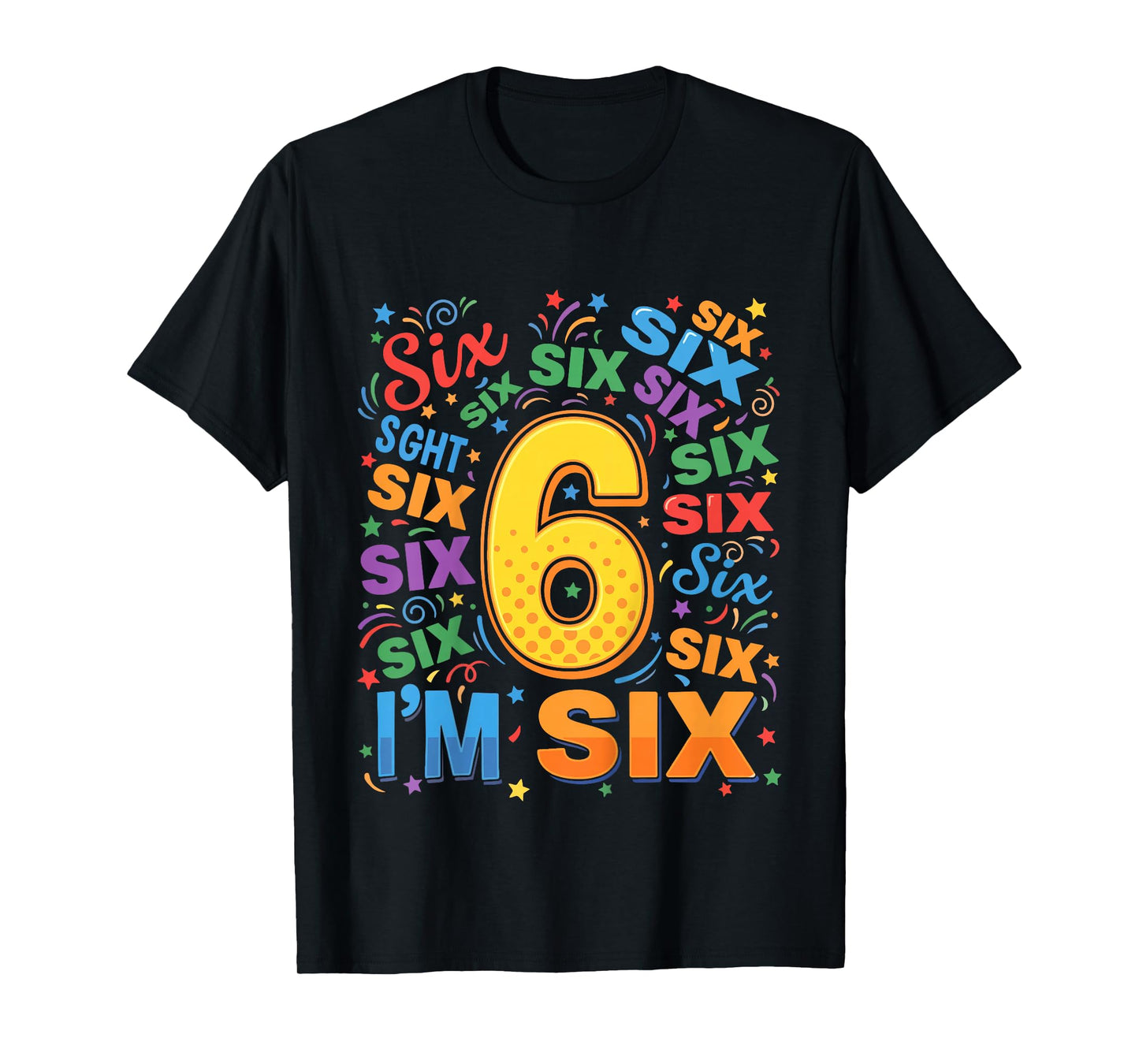 Kids 6th Birthday Shirt Boy 6yr Six 6 Year Old Girls Kids T-Shirt