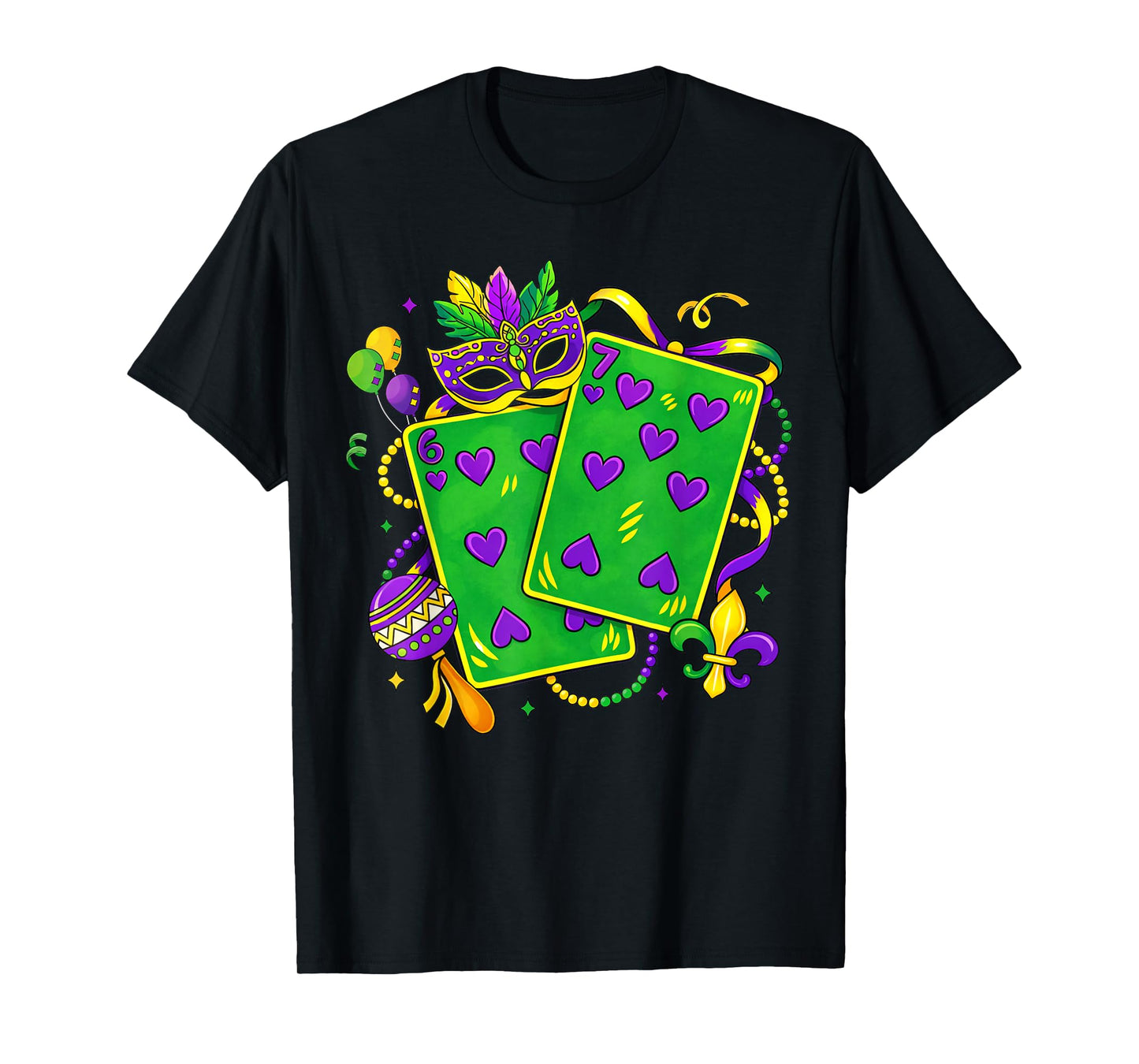 Six Seven 67 Mardi Gras Funny Mardi Gras Parade Men Women T-Shirt