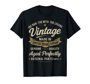 80th Birthday Gift Vintage 1946 Men Funny 80 Years Old 1946 T-Shirt
