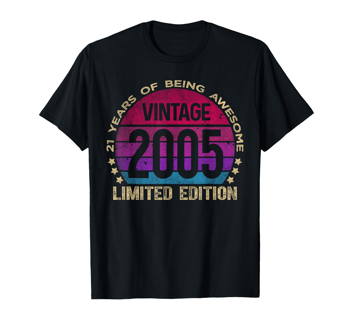 21 Year Old Gifts Vintage 2005 Limited Edition 21st Birthday T-Shirt