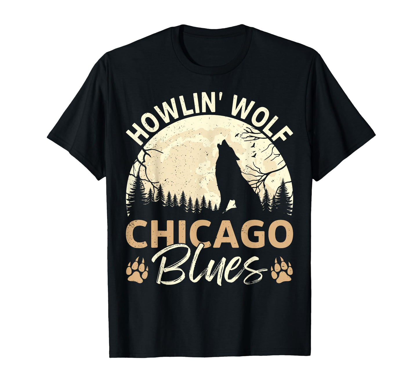 Howlin' Wolf Chicago Blues Fans for Music Lovers Night Vibes T-Shirt