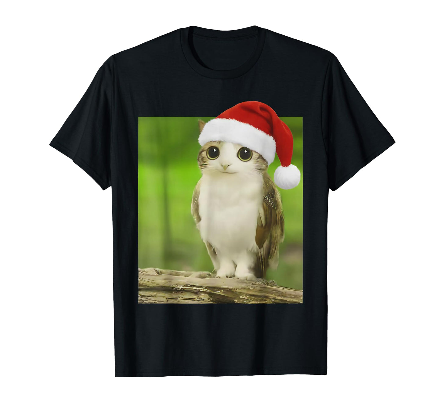 Funny Adorable Cat Owl Brainrot Meme Meowl Christmas T-Shirt