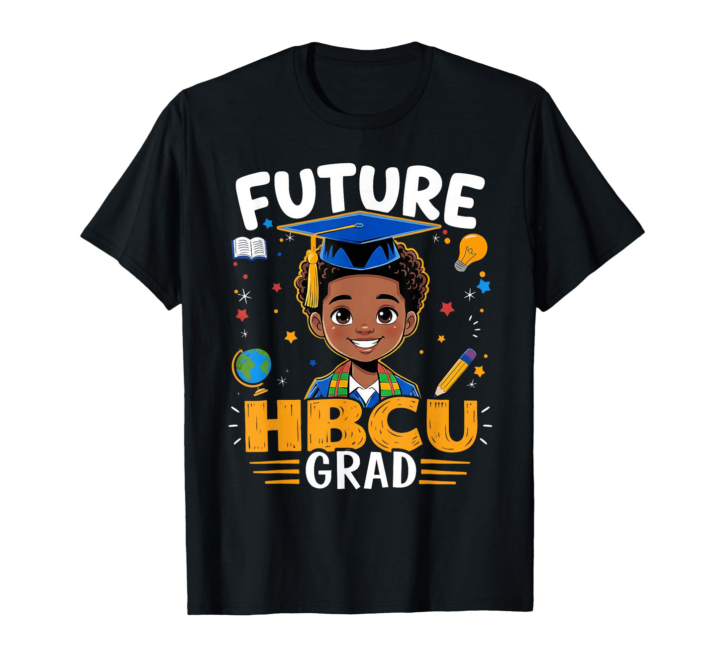 Future HBCU Grad Kids Black Boy Afro Black History Month Kid T-Shirt