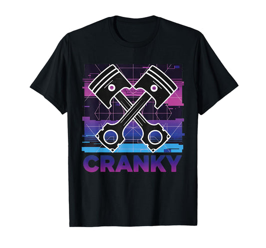 Cranky Car Engine Crankshaft Fathers Day Best Dad Men Humor T-Shirt