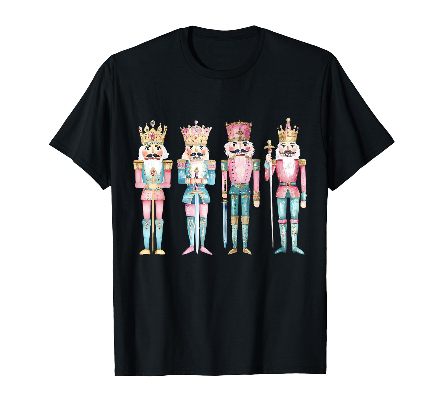 Retro Vintage Pink Nutcrackers Ballet Sugar Plum Fairy Xmas T-Shirt