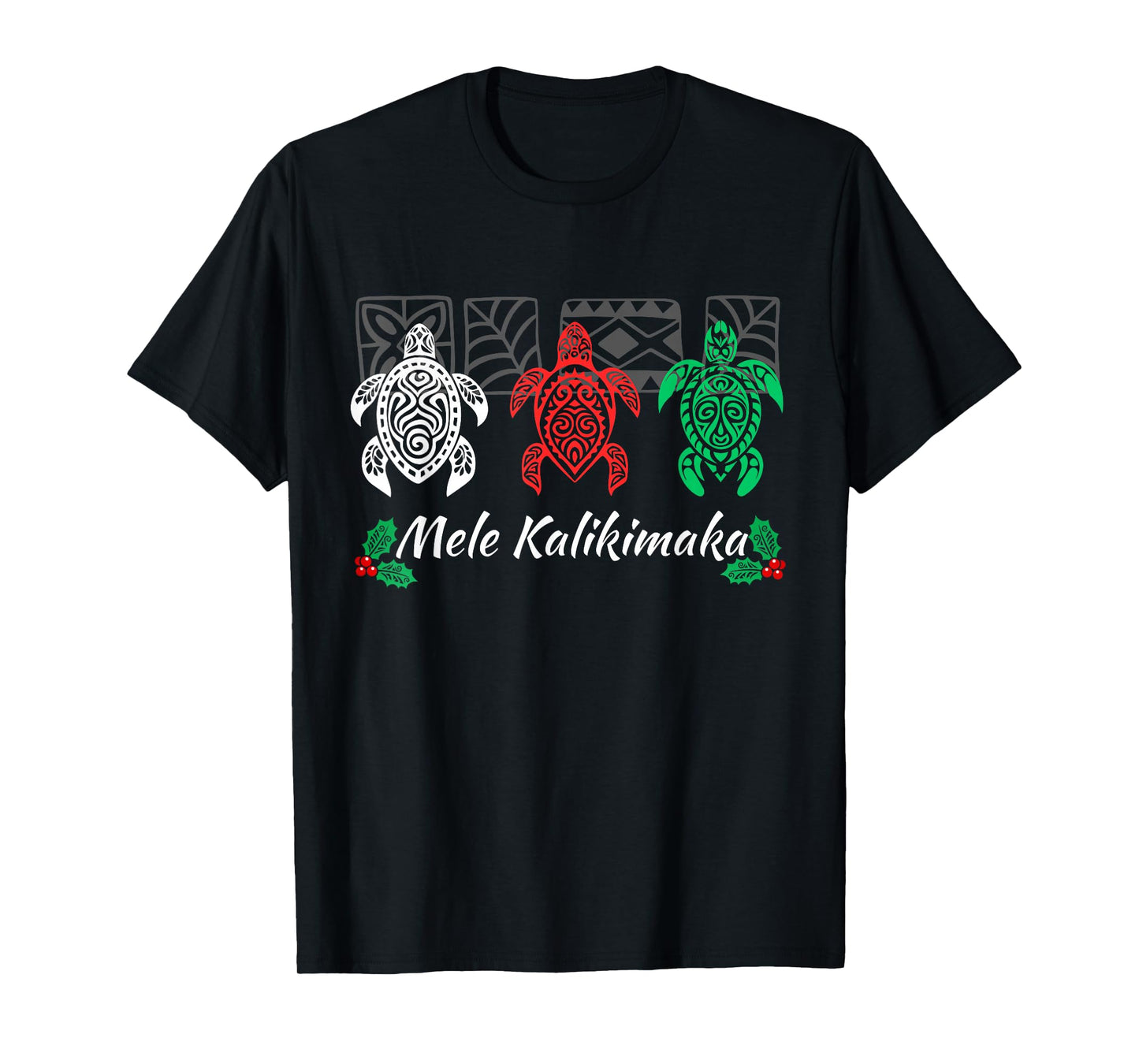 Mele Kalikimaka Hawaiian Family Christmas Hawaii Sea Turtles T-Shirt