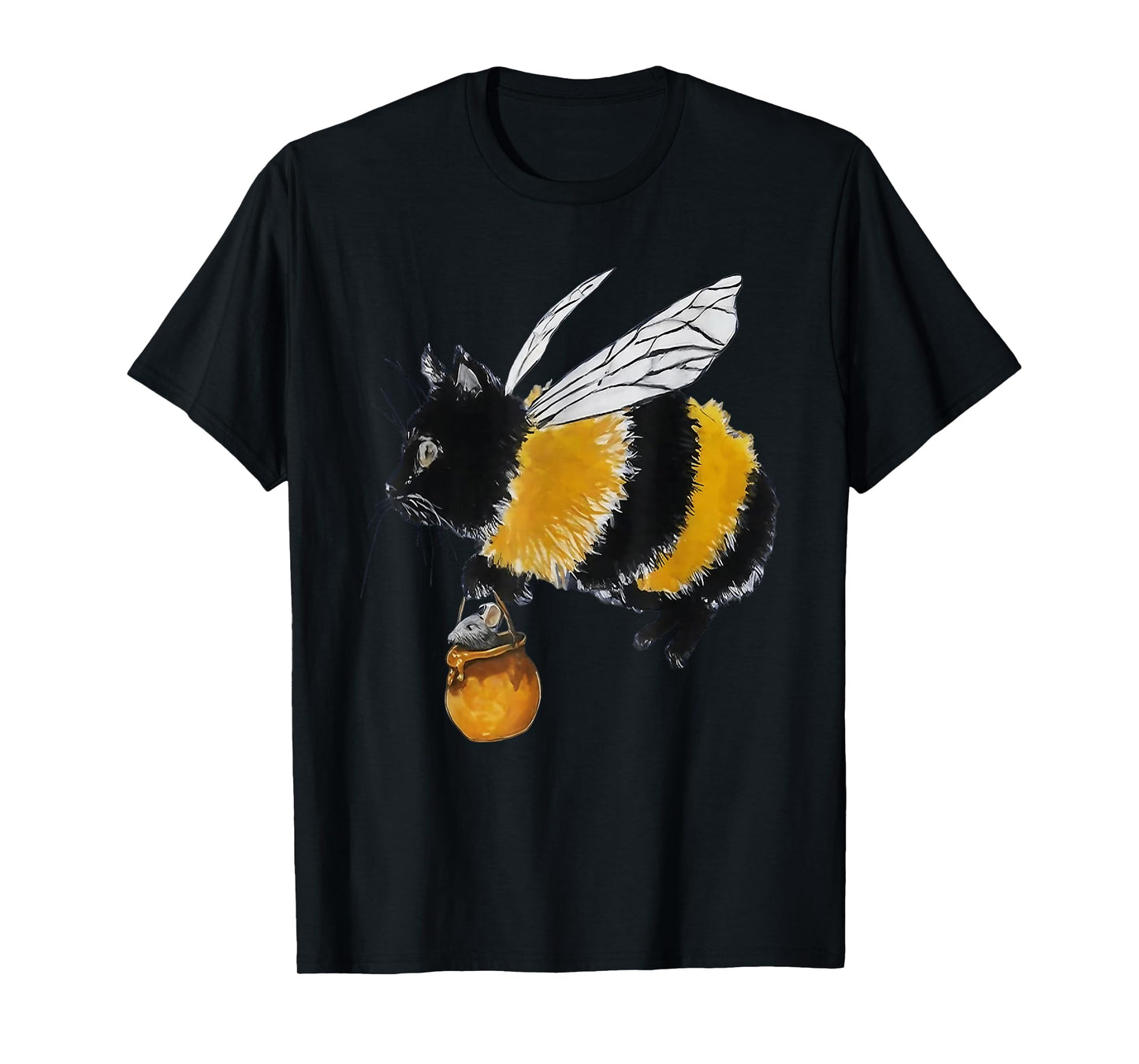 Catbee Hybrid Art Funny Whimsical Animal Brainrot Meme Art T-Shirt