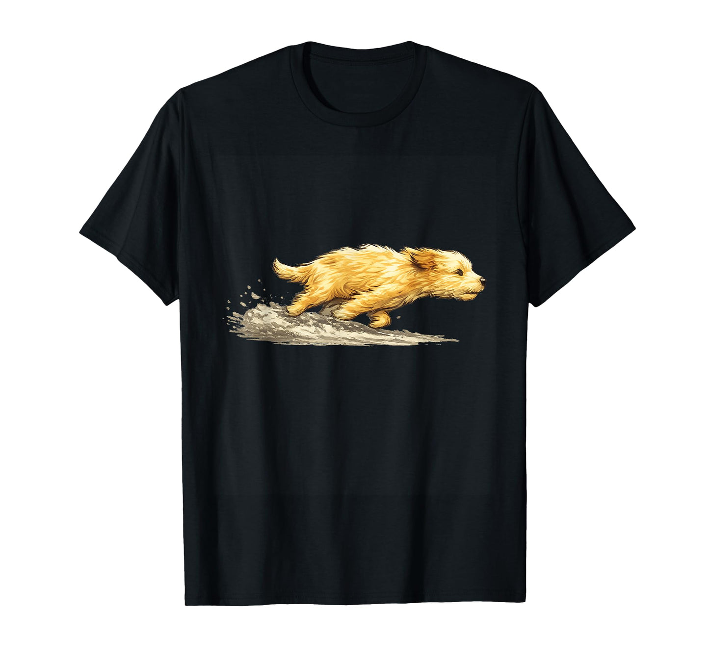 Cute Dog Running | Dog Art Print Running Dog Illustration T-Shirt