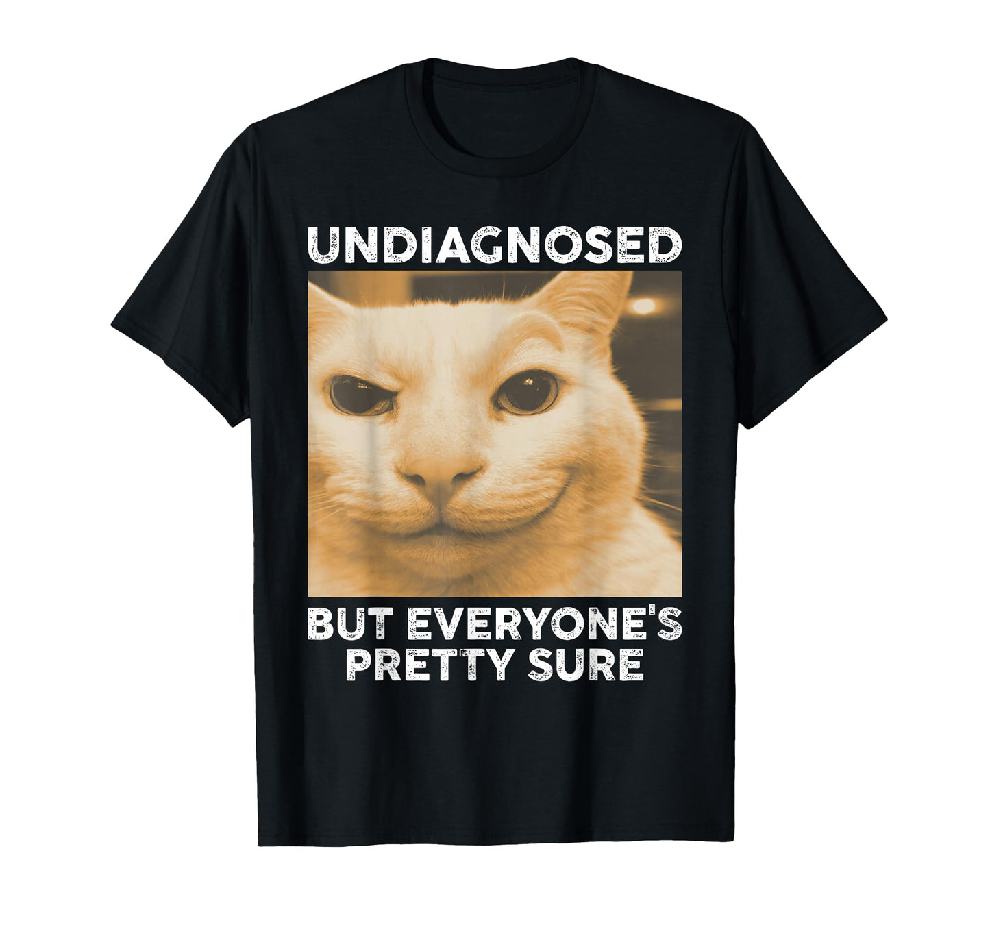 Undiagnosed But Everyone's Pretty Sure Funny Cat Humor Meme T-Shirt