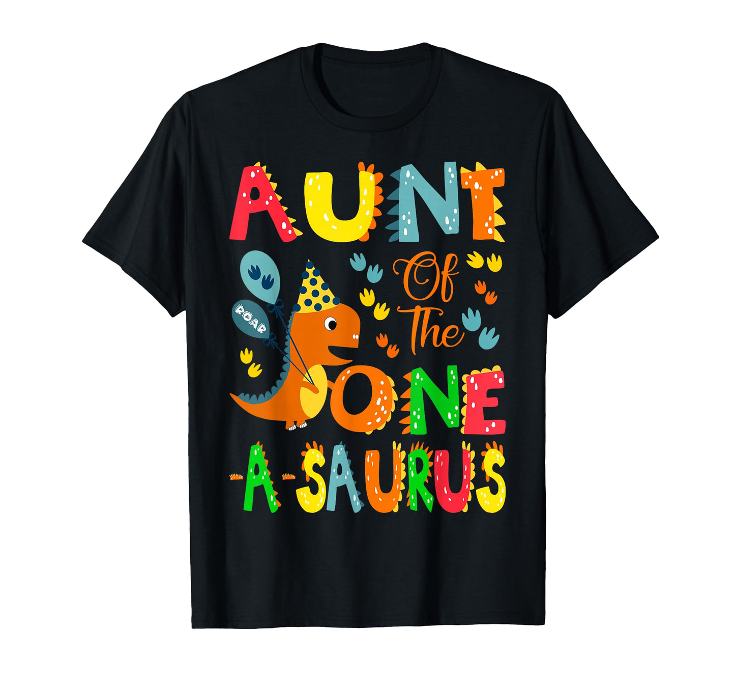 Aunt of The One-A-Saurus 1st Birthday Boy Dinosaur Lover T-Shirt