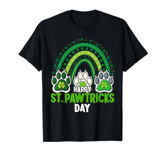 Happy Pawtricks, St Patrick's Day Cat and Dog T-Shirt