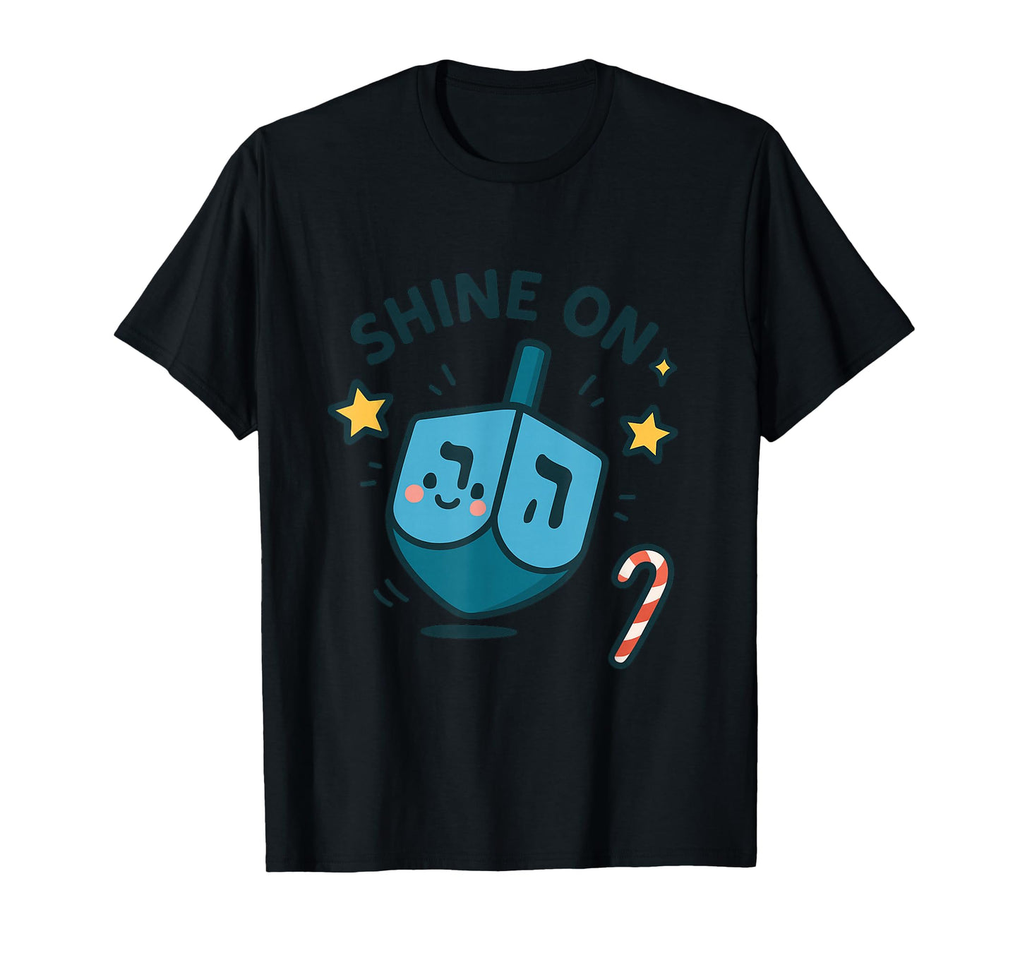 Shine On Dreidel Cute Hanukkah Holiday Design T-Shirt