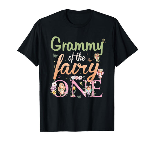 Grammy of The Fairy One 1St Birthday Girl Family Matching T-Shirt