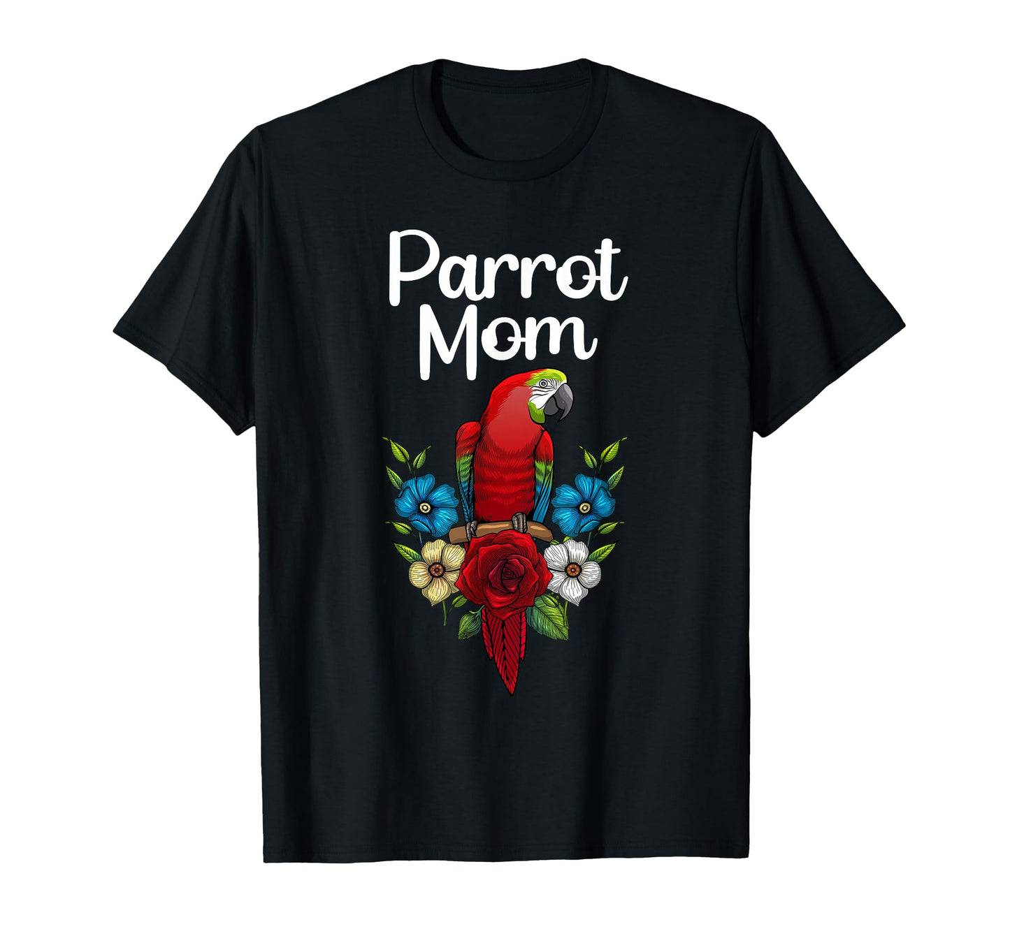 Cool Parrot Art for Women Girls Tropical Bird Parrot Lovers T-Shirt