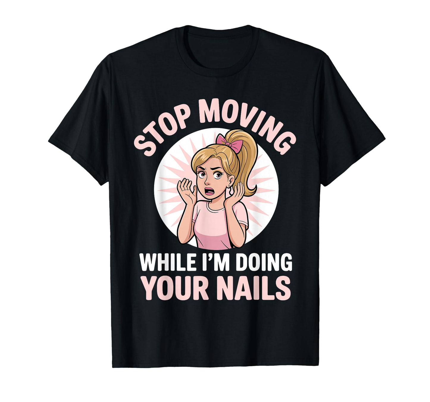 Cool Nail Tech Art for Women Girl Manicurist Nail Technician T-Shirt