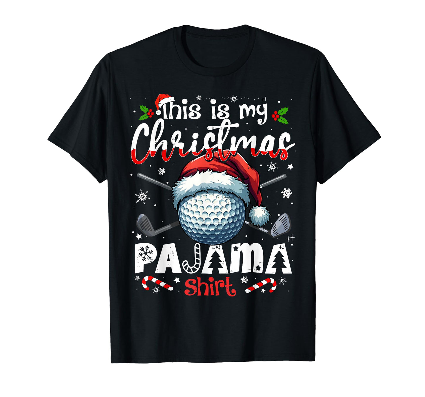 This is My Christmas Pajama Shirt Golf Xmas PJs Boys Men T-Shirt