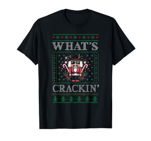Christmas Nutcracker Whats Crackin Funny Xmas Men Women Kids T-Shirt