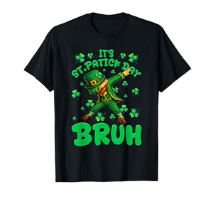 Funny St Patricks Day Leprechaun Bruh Saint Paddys Boys Kids T-Shirt