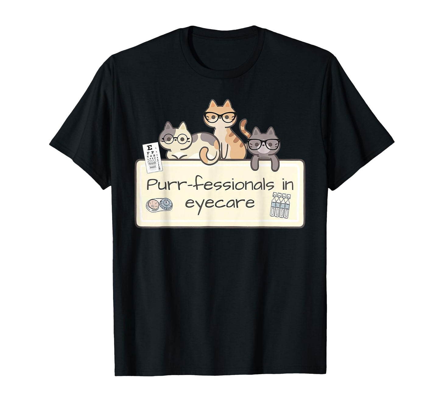 Cute Cats Optometry Eye Dr Optician Ophthalmologist Eye Care T-Shirt