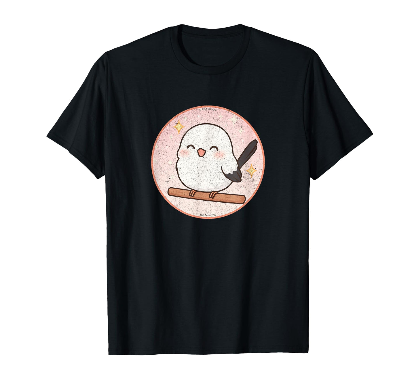 Super Cute Shima Enaga “Japanese Snow Fairy Bird” Design T-Shirt