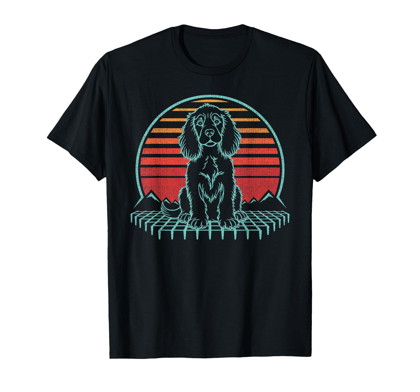 English Springer Spaniel Lover Dog Owner Retro Vintage 80s T-Shirt