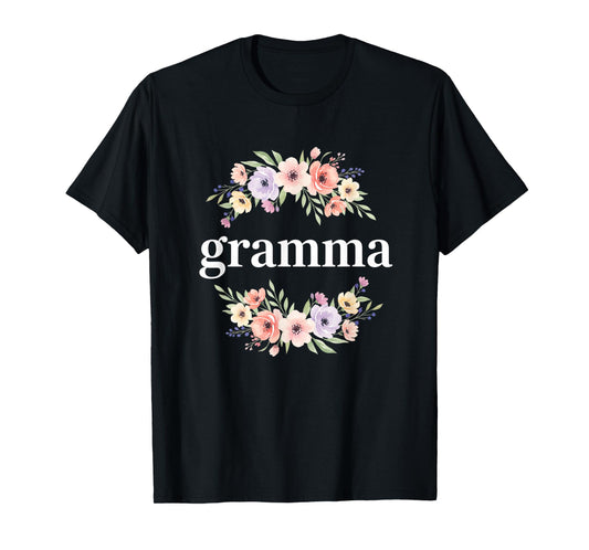 Teacher Gramma Floral, 'Gramma' Proud School Teacher Design T-Shirt