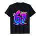 6 7 Neon Drippy Six Seven Viral Slang Gen Z Meme T-Shirt