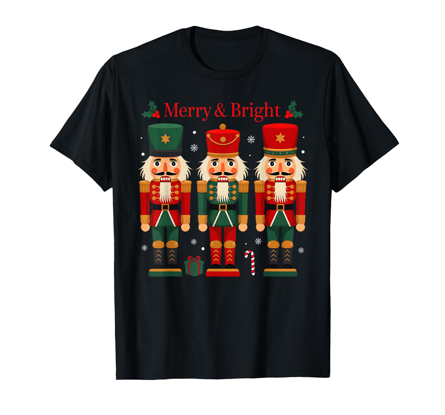Merry & Bright Nutcracker Christmas Ballet Dance Xmas Pajama T-Shirt