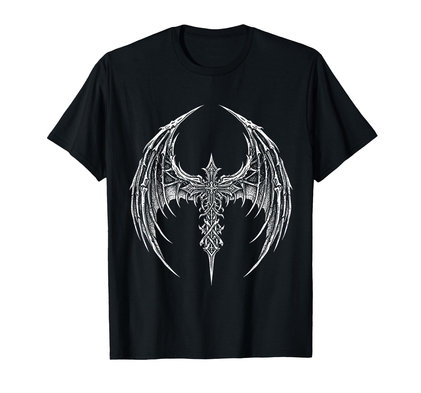 Gothic Dark Angel Winged Cross Design for Spiritual Souls T-Shirt