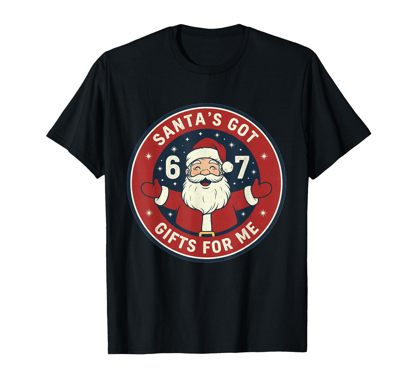 67 Christmas Funny Six Seven Meme Brainrot Santa Claus Boys T-Shirt