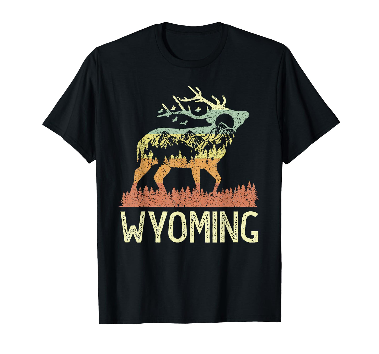 Wyoming - Vintage Men Women 70s 80s Graphic Cool Nature T-Shirt