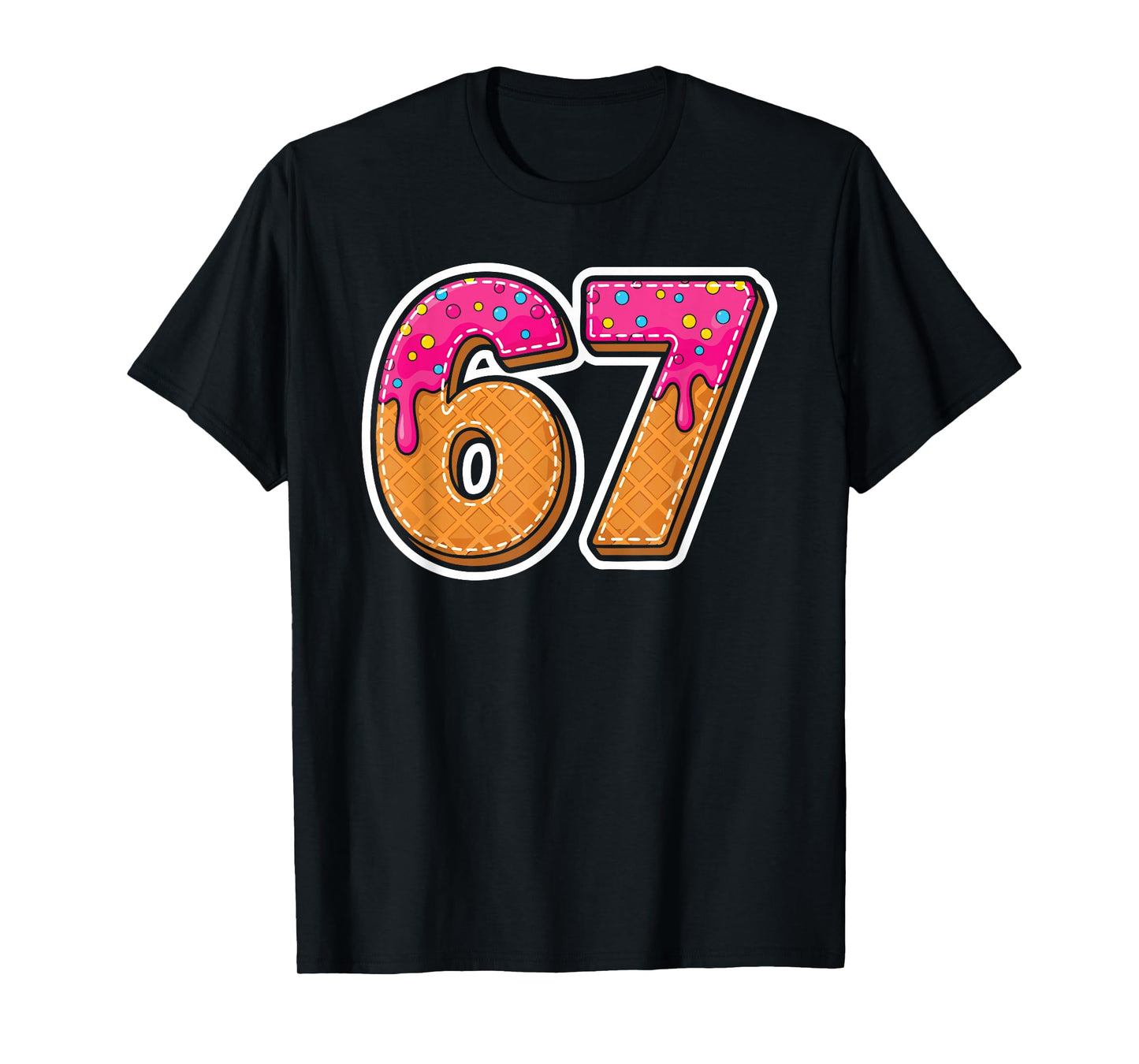 67 Ice Cream Drip Meme Six Seven Gen Alpha Slang T-Shirt