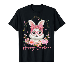 Happy Easter Coquette Floral Bunny Women Girl Kid T-Shirt