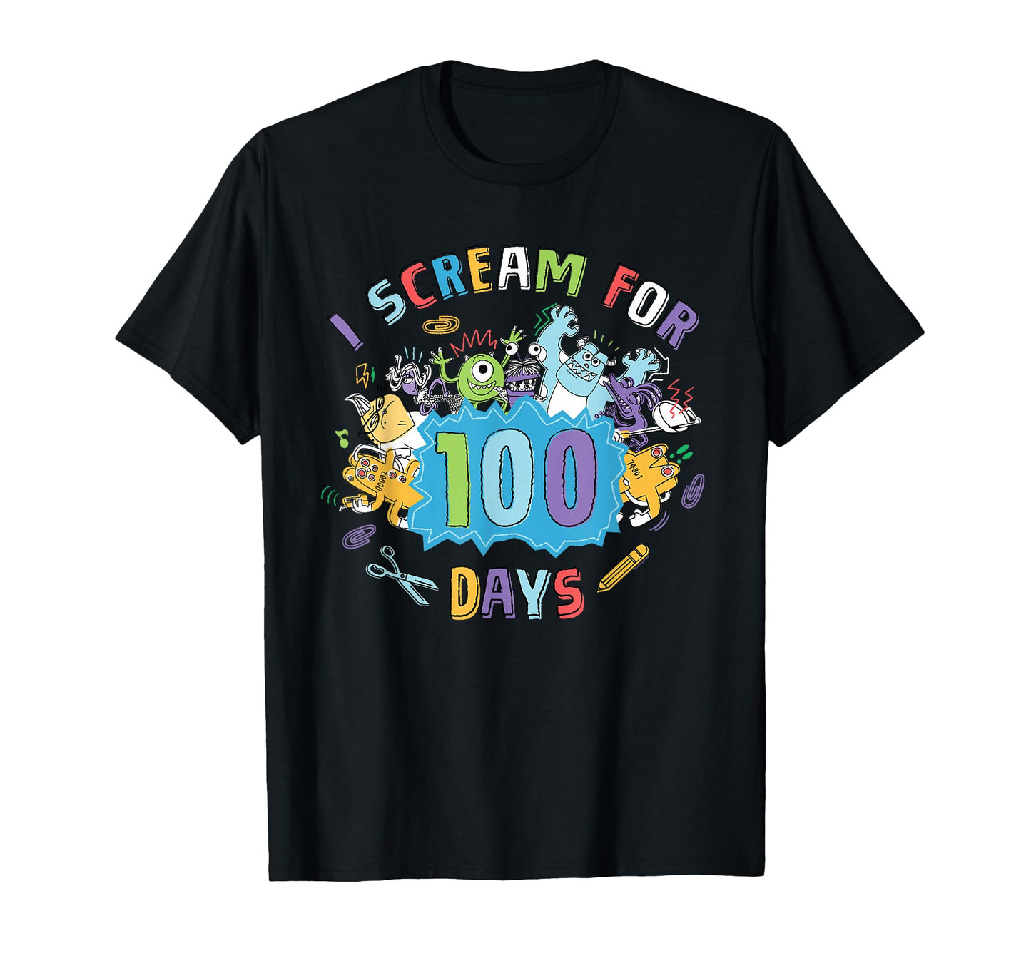 Disney & Pixar's Monsters, Inc. I Scream for 100 Days School T-Shirt