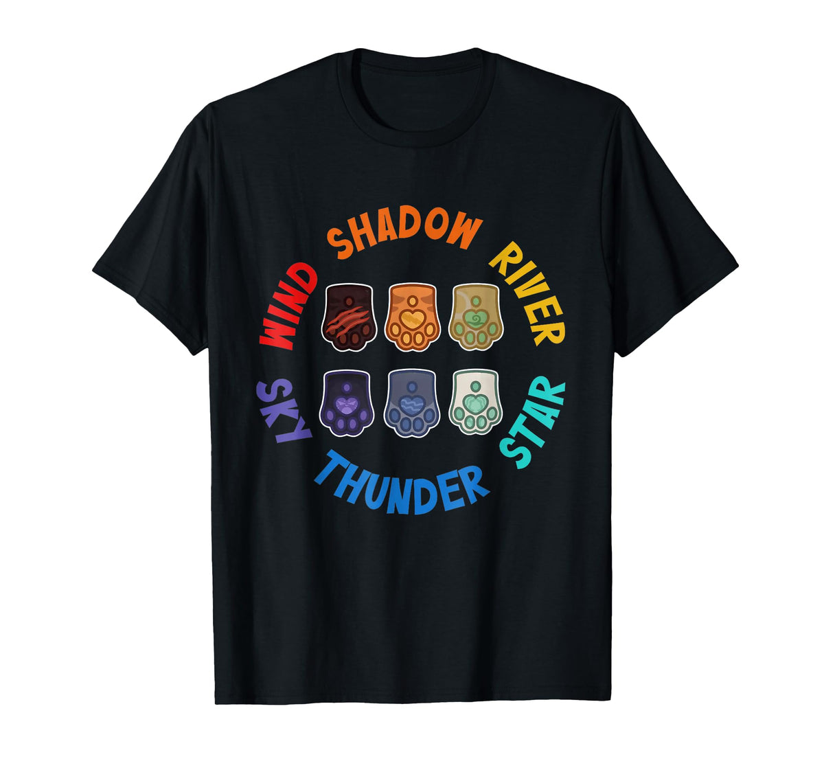 Wind Shadow River Star Thunder Sky Cat Feline,Fire Star Cat T-Shirt