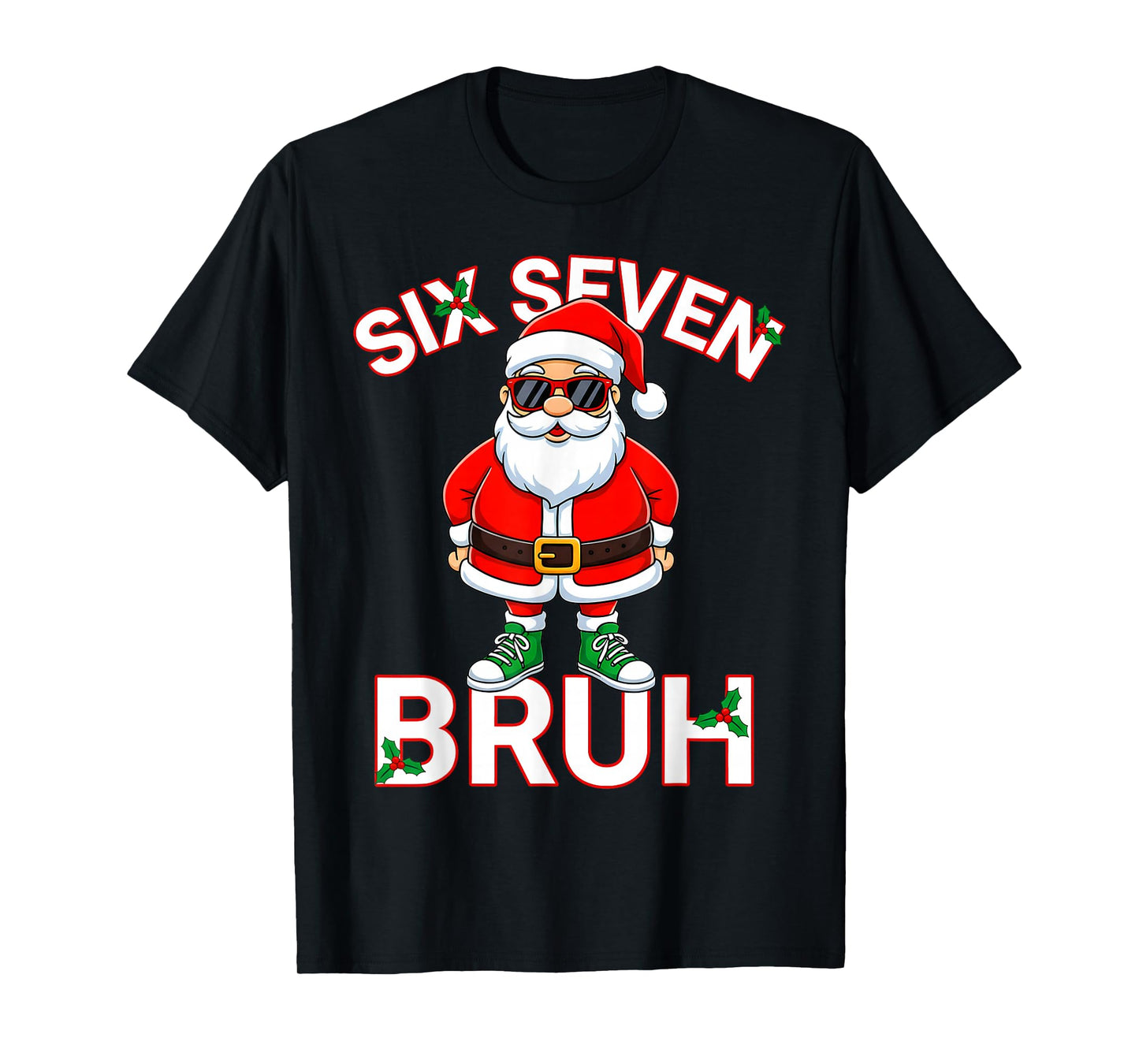 Funny 67 Six Seven Christmas Bruh Santa Kids Boys Men T-Shirt
