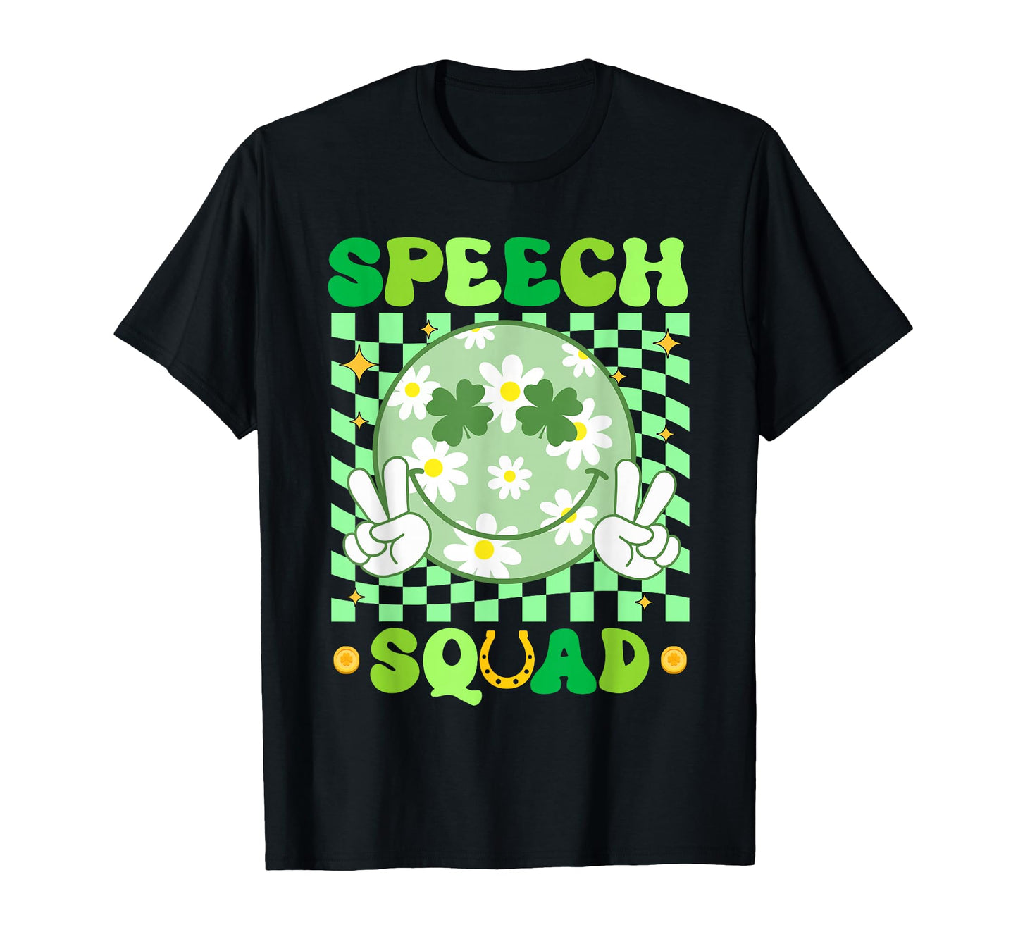 Groovy Speech Squad St Patricks Day SLP Teacher Saint Paddys T-Shirt