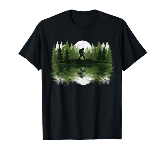 Bigfoot Walking Forest Sasquatch Woods Parks Men Women T-Shirt