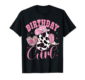 Happy 8th Birthday Girl Outfit Rodeo Western Cowgirl Cowboy T-Shirt