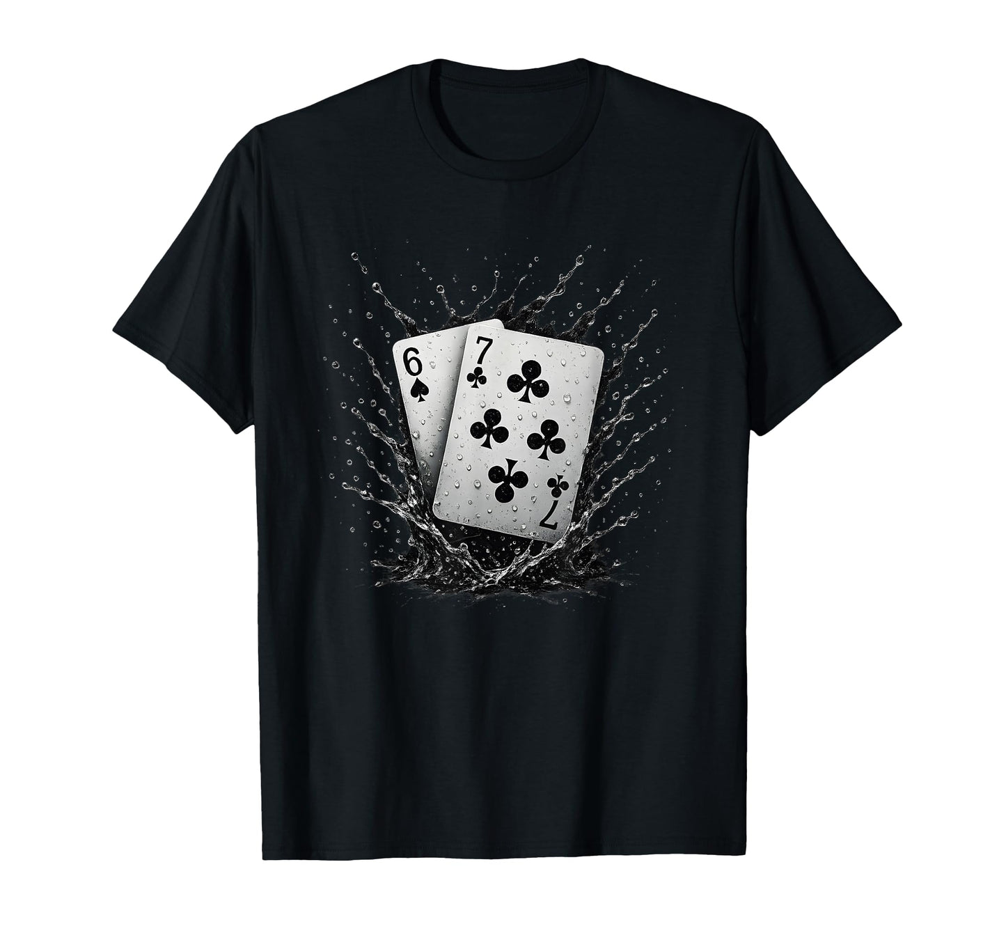 67 Playing Cards Six Seven Meme Card Game Poker Casino Fans T-Shirt