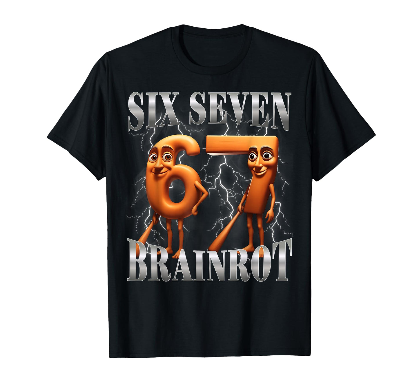 Funny 67 Italian Brainrot Tung Tung Sahur Six Seven Meme T-Shirt