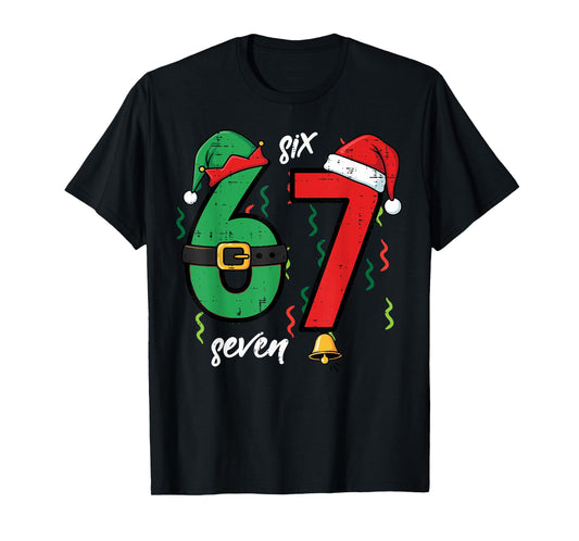 67 Christmas Funny 6 7 Meme Six Seven Xmas Boys Kids Youth T-Shirt