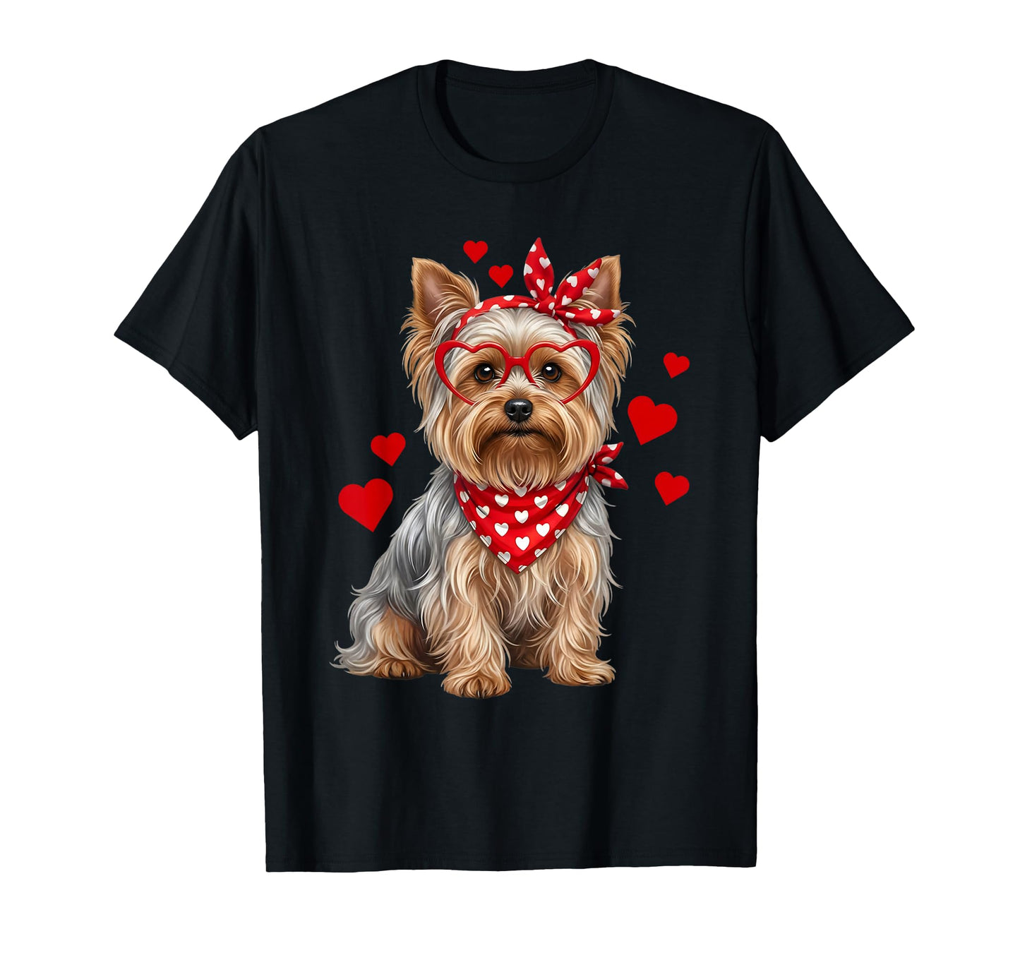 Yorkshire Terrier Valentines Day Dog Lover Heart T-Shirt