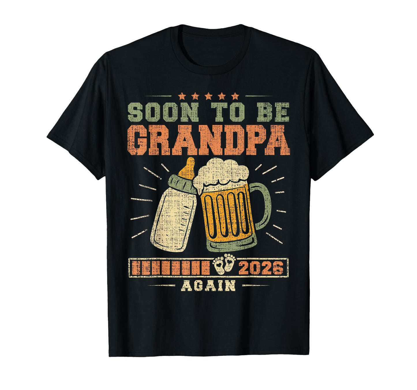 Soon to Be Grandpa Again 2026 Expecting Baby Grandfather T-Shirt